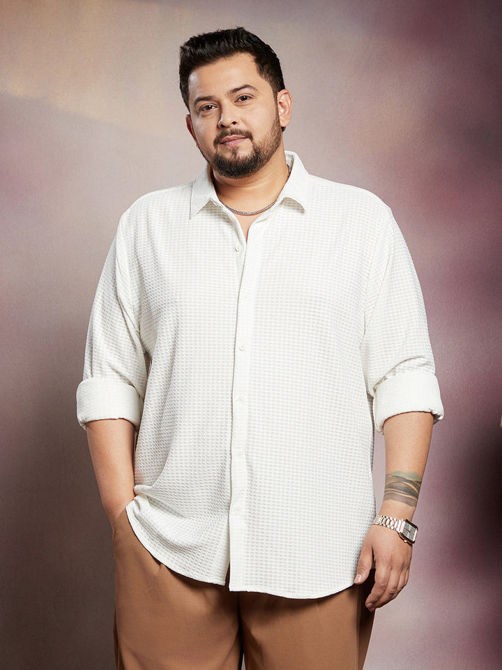 Hive-Weave Textured Shirt