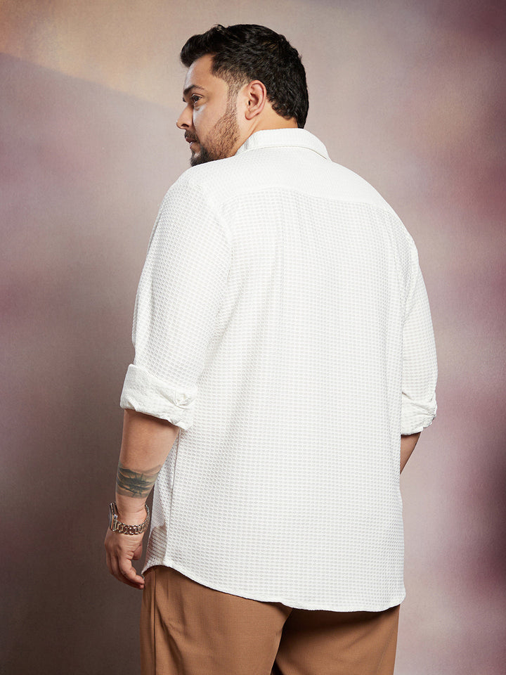 Hive-Weave Textured Shirt