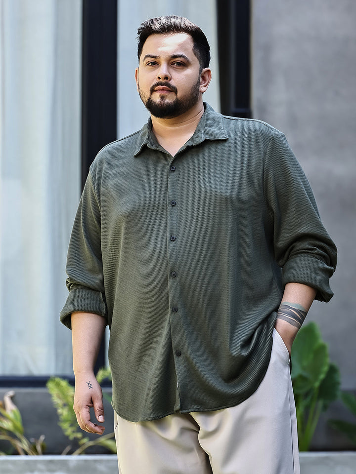 Waffle-Knit Shirt