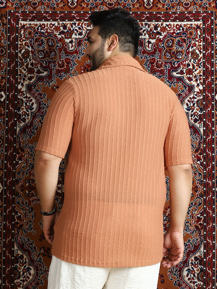 Cross-Stitch Stripe Knit Shirt
