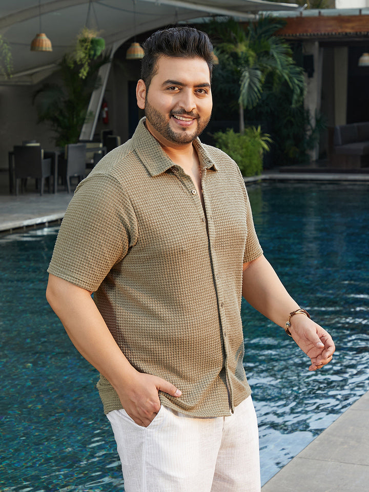 Solid-Knit Relaxed Shirt