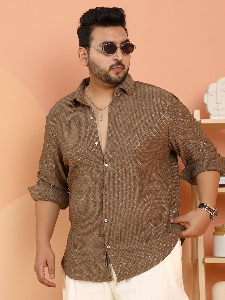 Shimmering-Grid Shirt