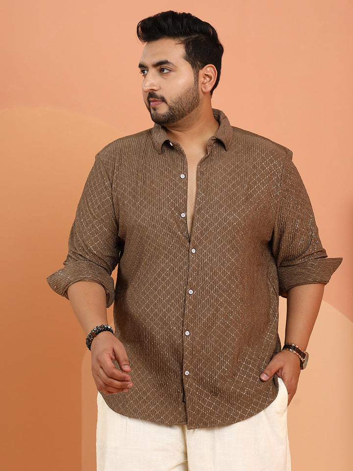 Shimmering-Grid Shirt