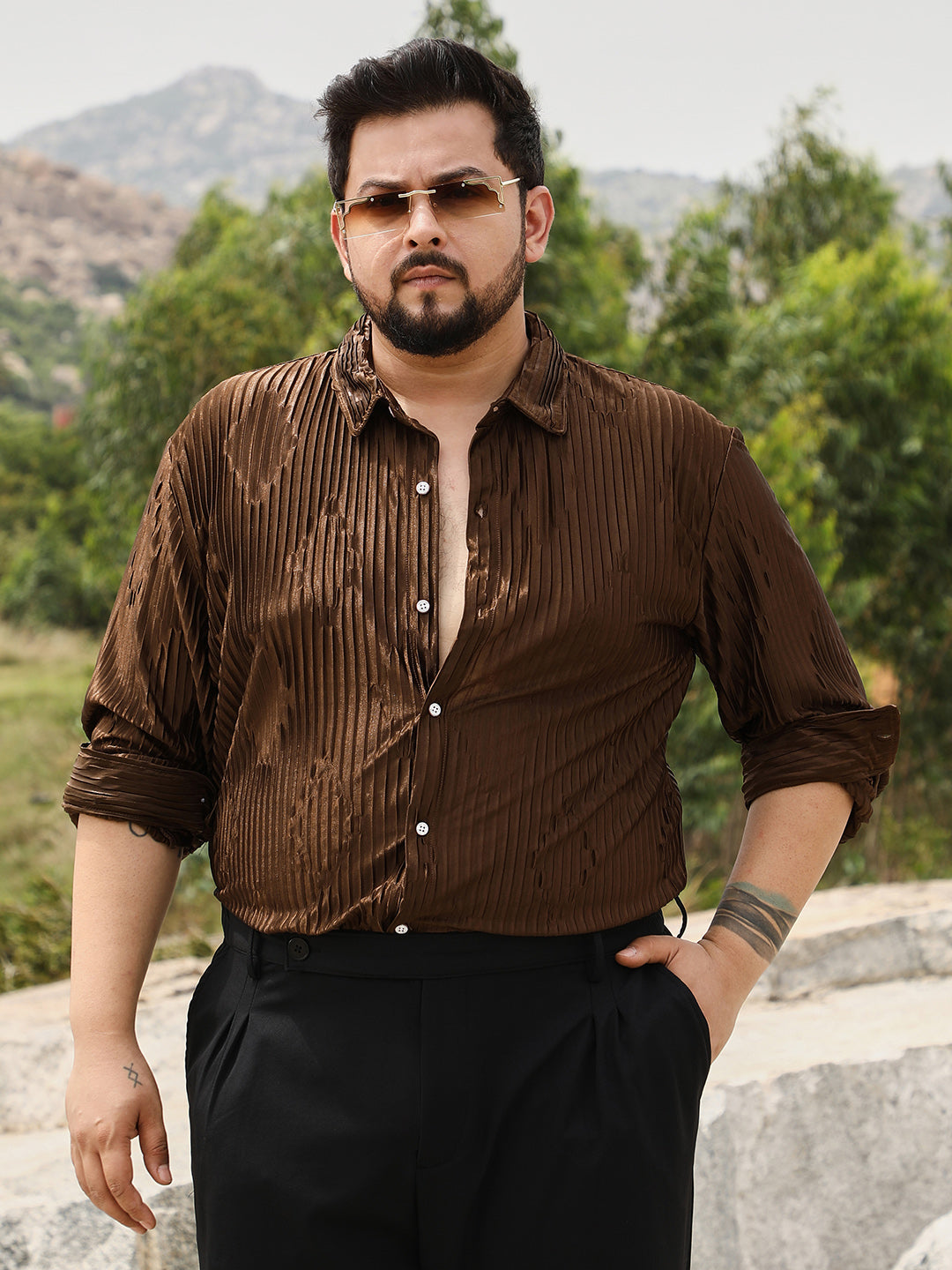 Pleated-Rhombus Shirt