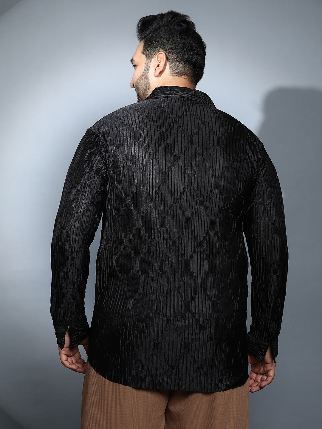 Shard-Pleated Shirt