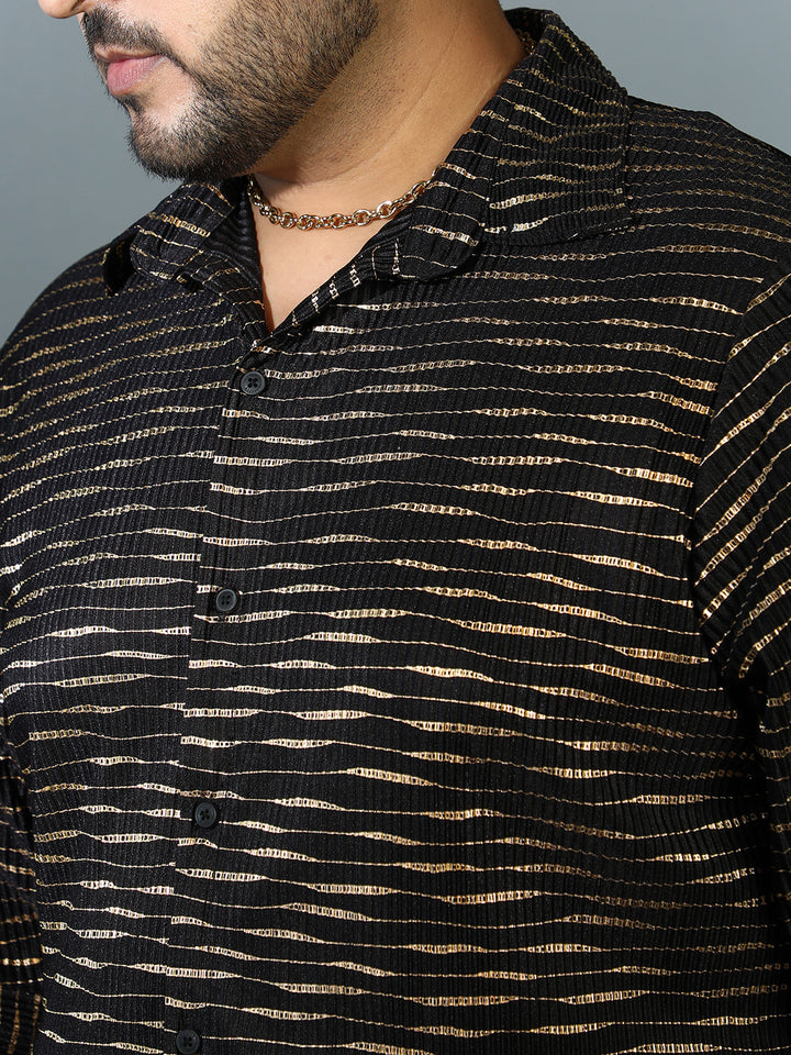 Vined-Pleated Shirt