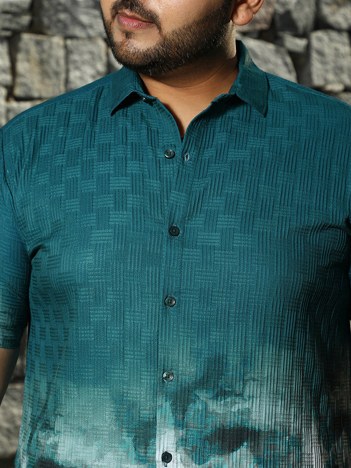 Abstract-Ombre Oversized Shirt