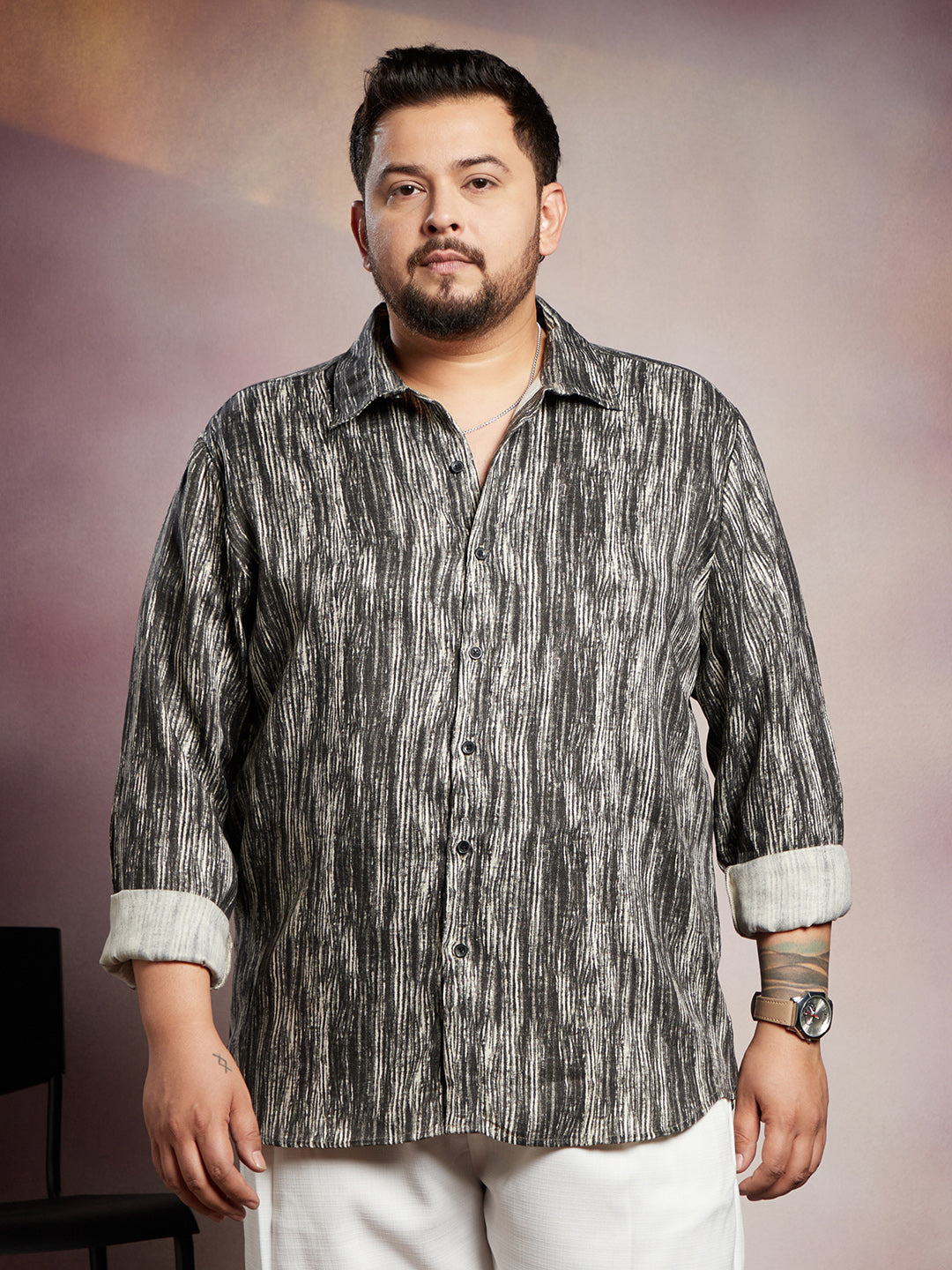 Distortion-Weave Shirt