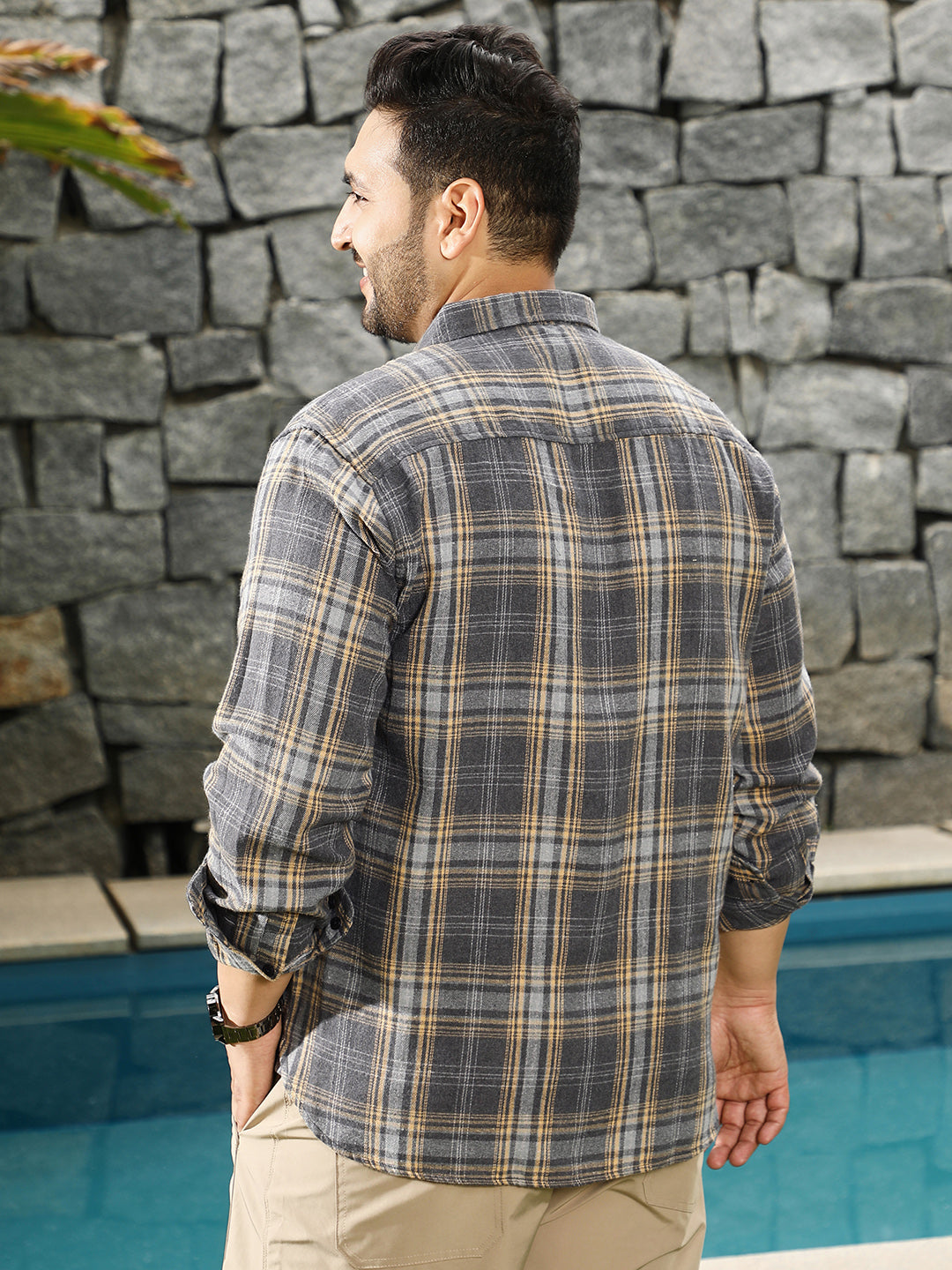 Tartan-Woven Regular Shirt