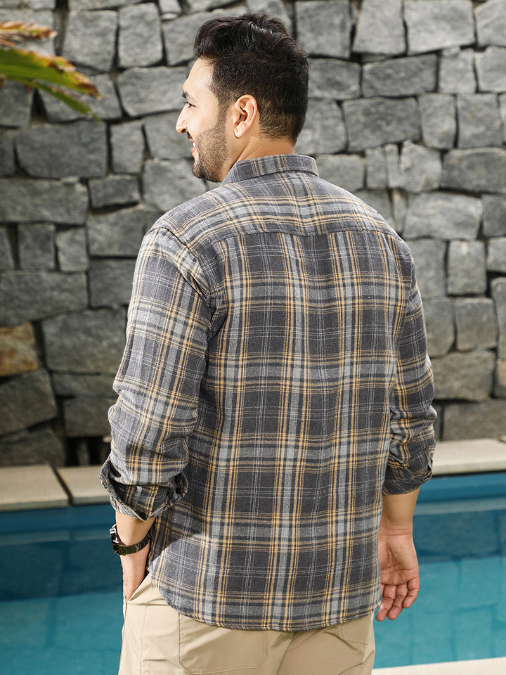 Tartan-Woven Regular Shirt