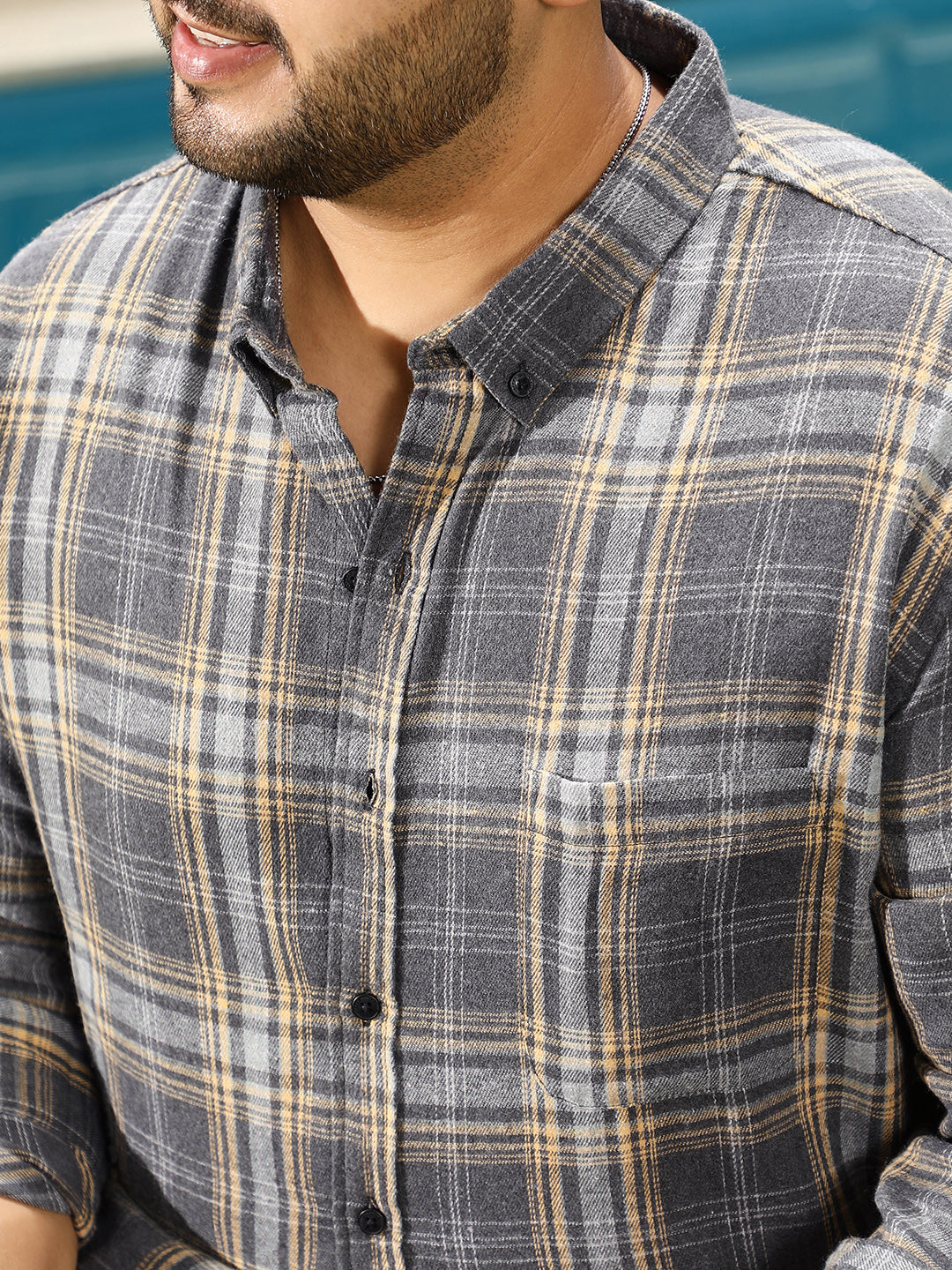 Tartan-Woven Regular Shirt