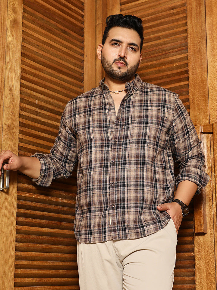 Button-Down Plaid Regular Shirt