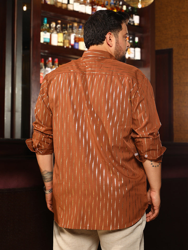 Metallic-Vined Shirt