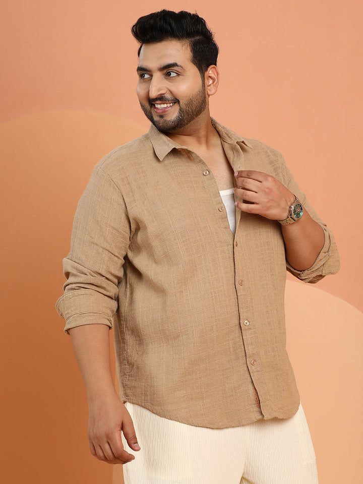 Heathered-Woven Shirt