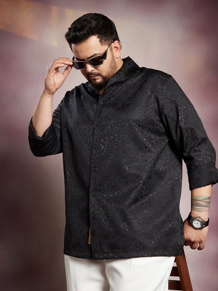 Floral Self-Woven Shirt