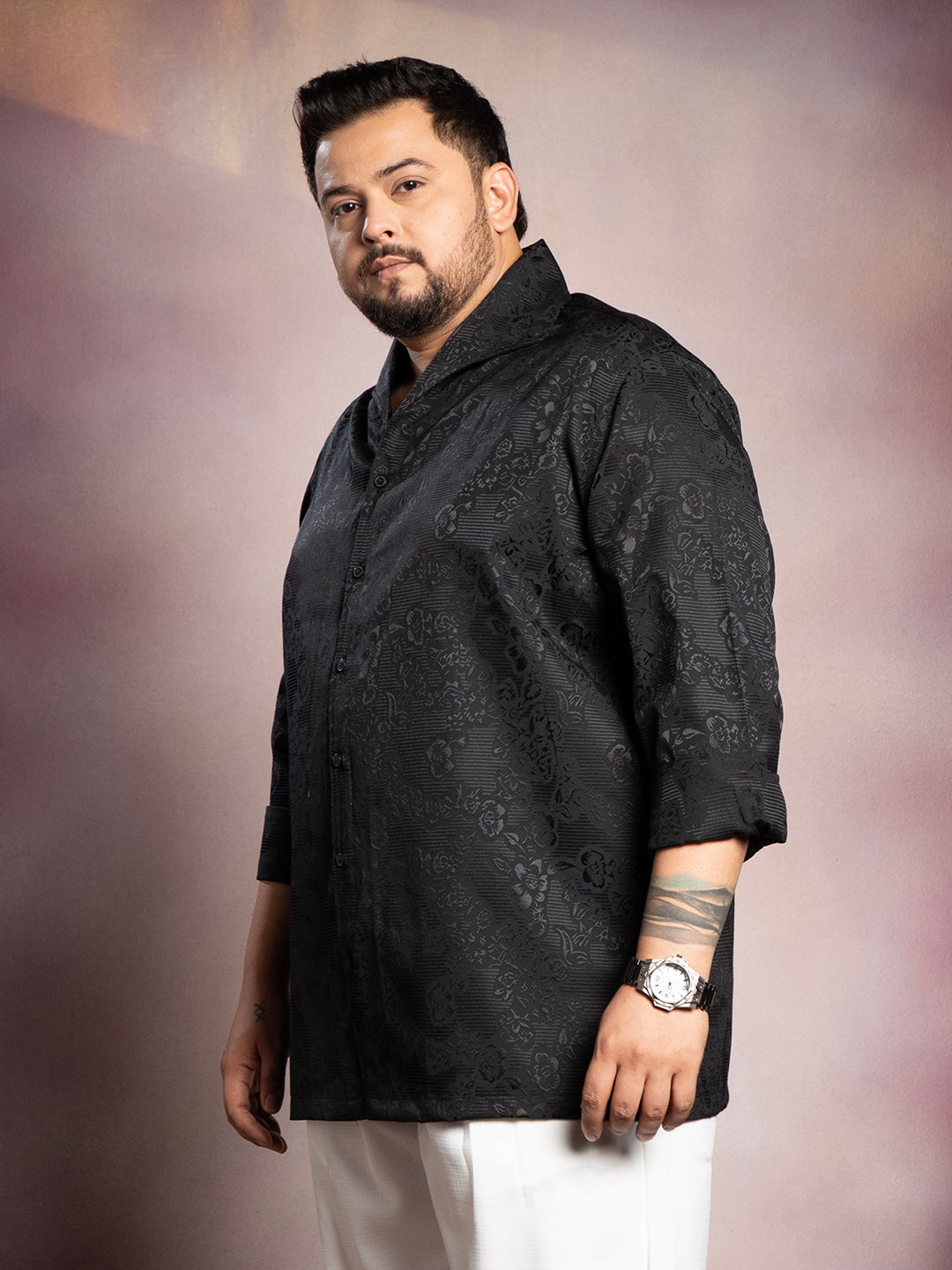 Floral Self-Woven Shirt