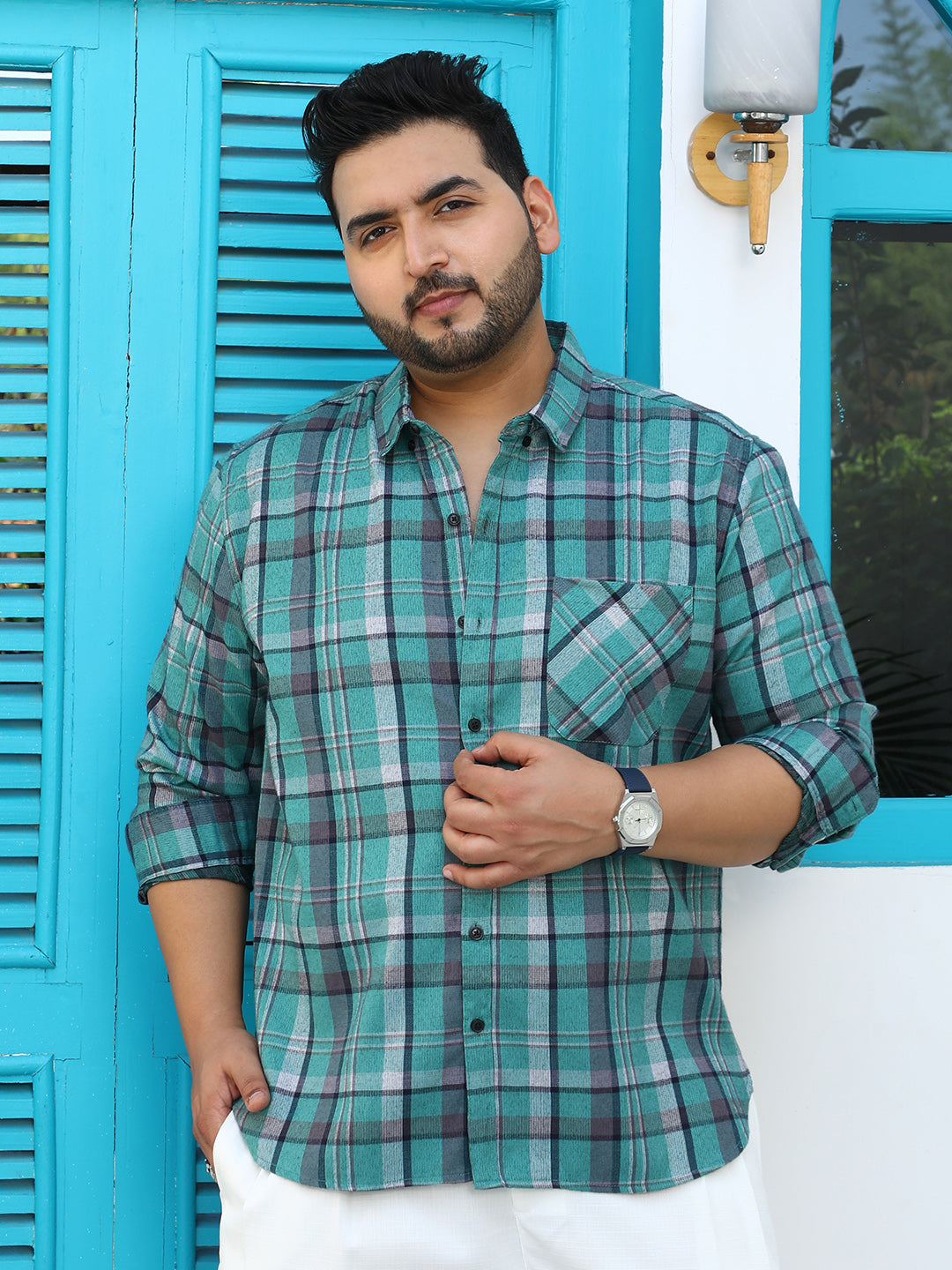 Tartan-Utility Shirt