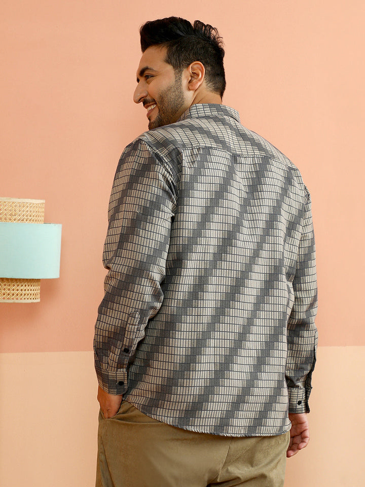 Gradient-Slant Woven Shirt