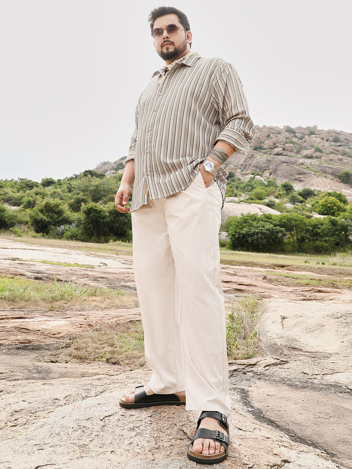 Bohomian-Stripe Jacquard Shirt