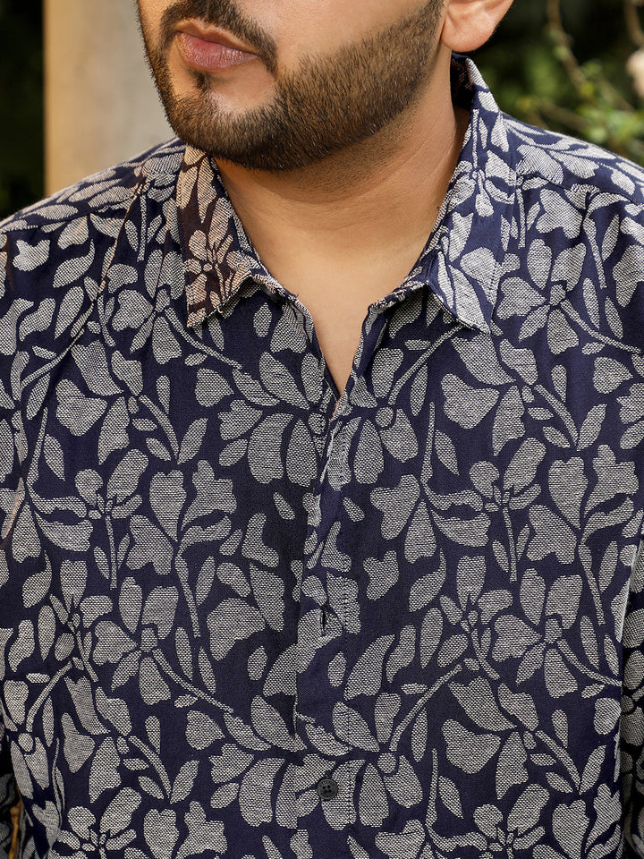 Botanic-Cluster Jacquard Shirt