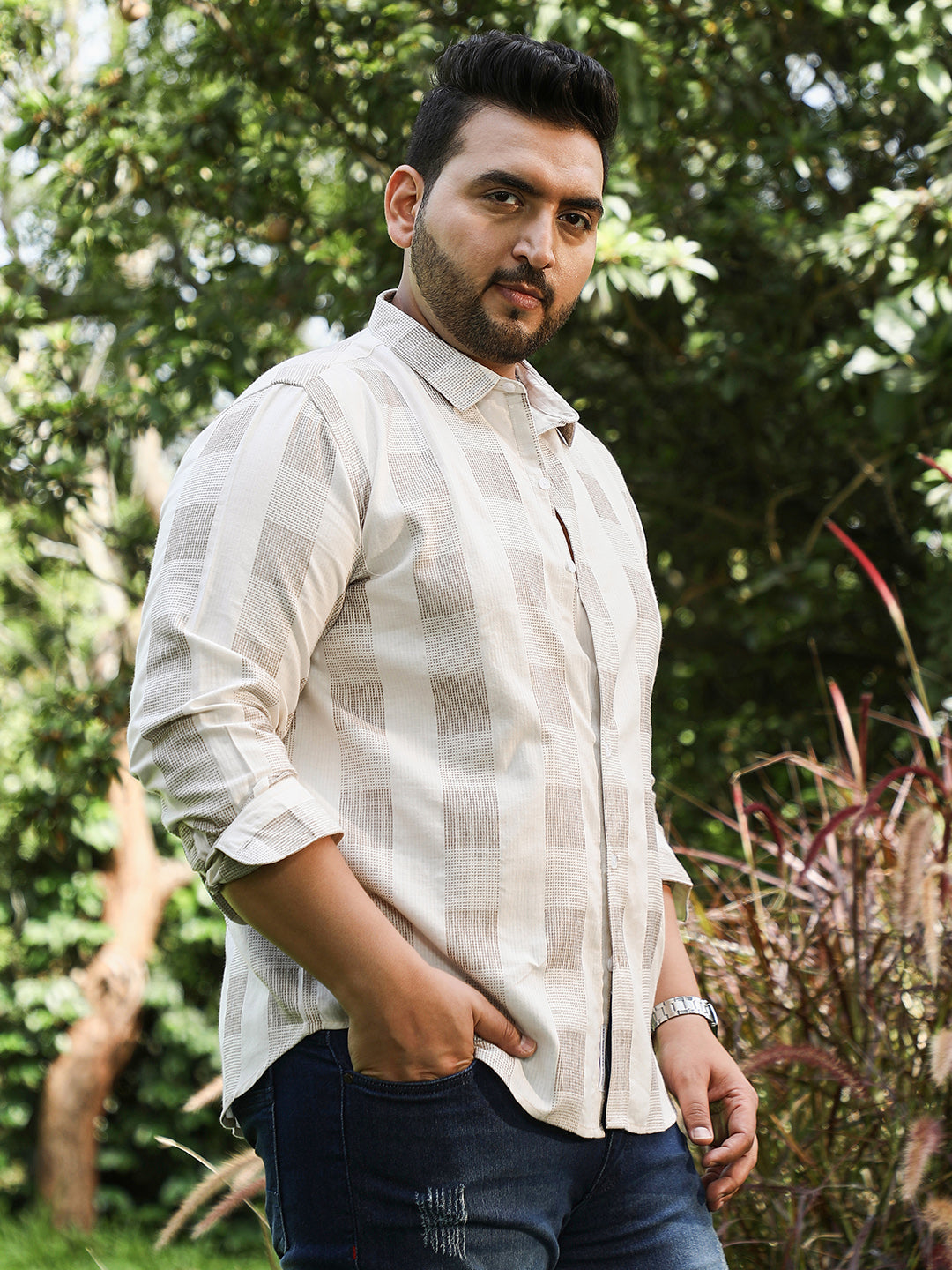 Woven Buffalo-Check Shirt