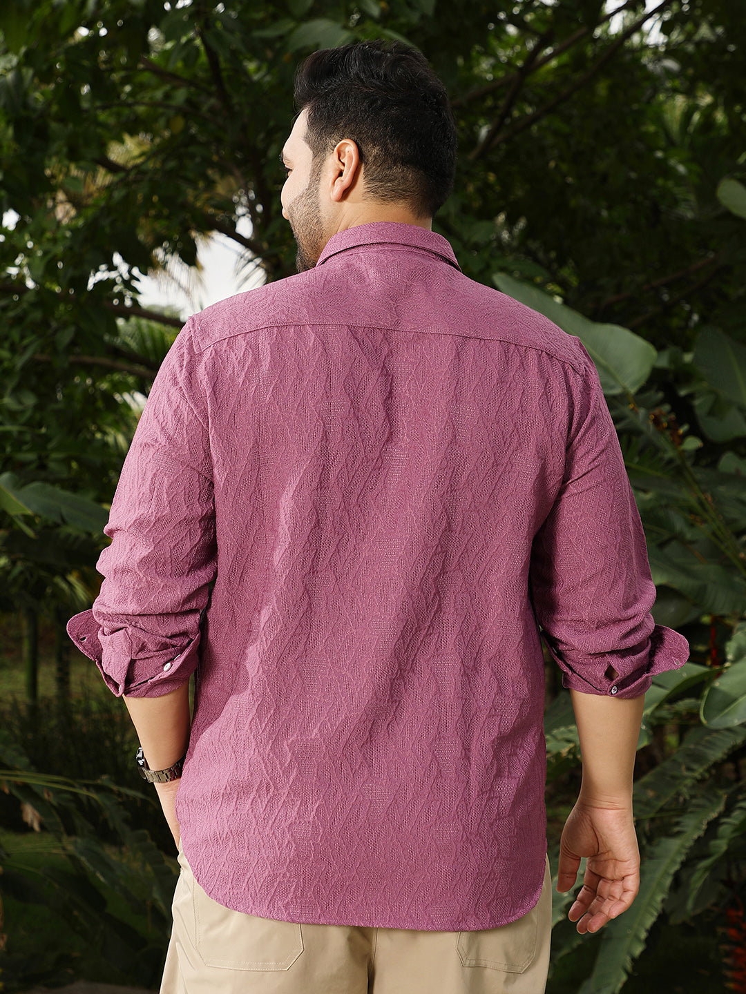 Geo-Abstract Jacquard Shirt