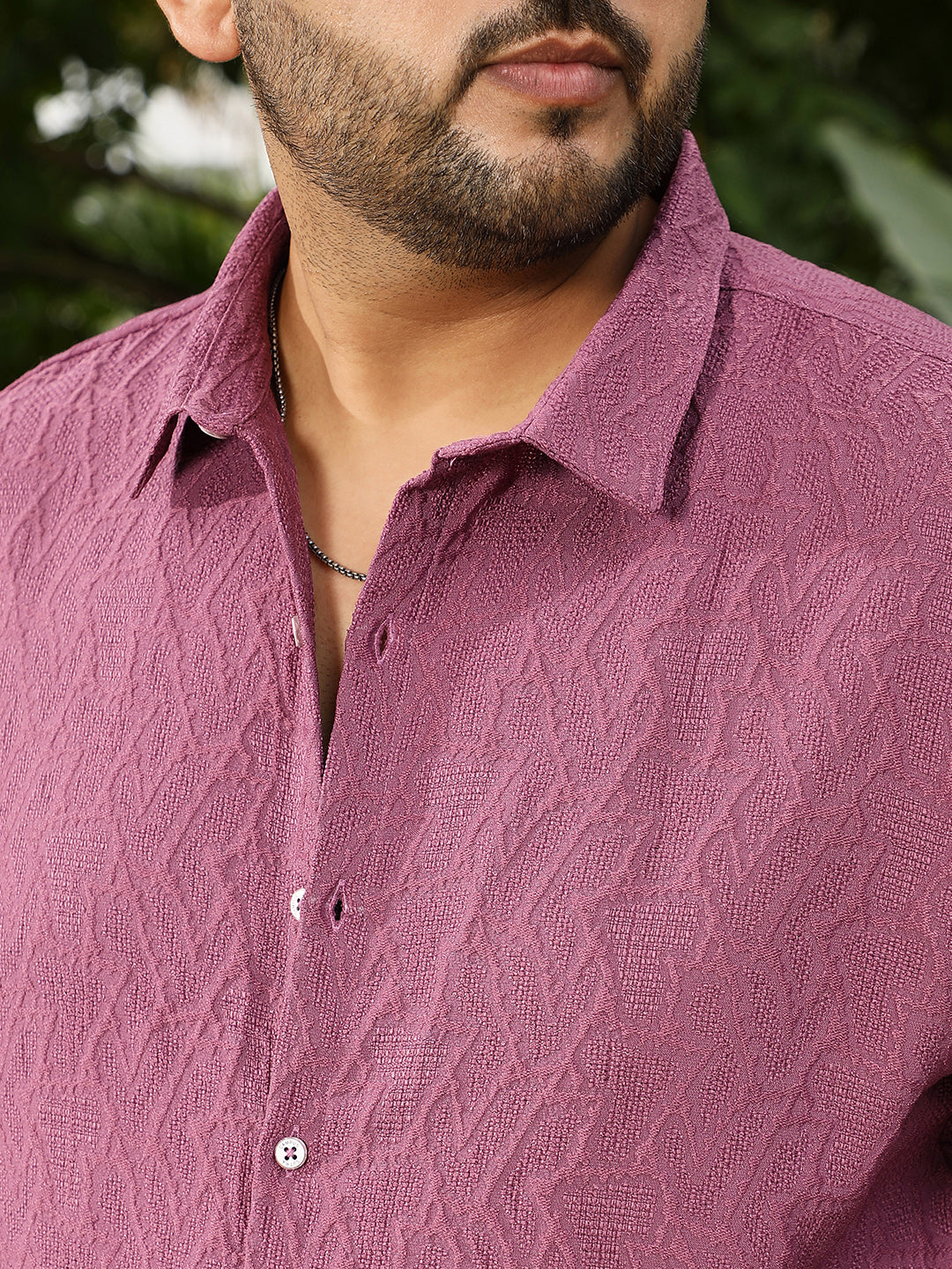 Geo-Abstract Jacquard Shirt