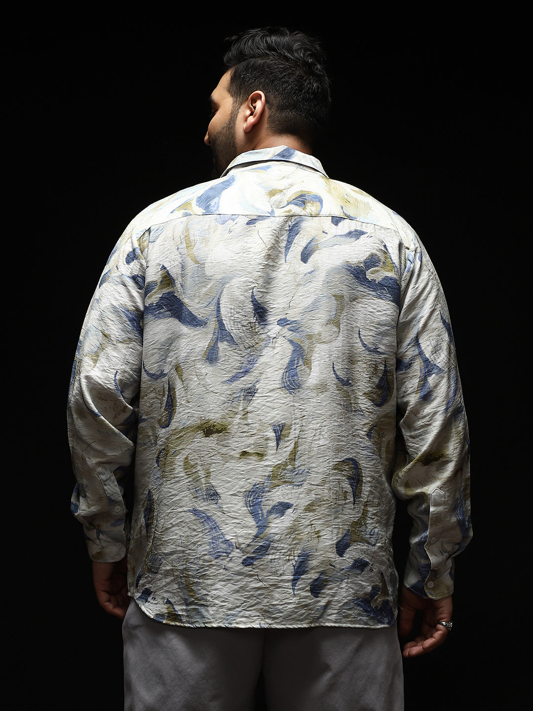 Waterbrush-Imprint Dobby Shirt