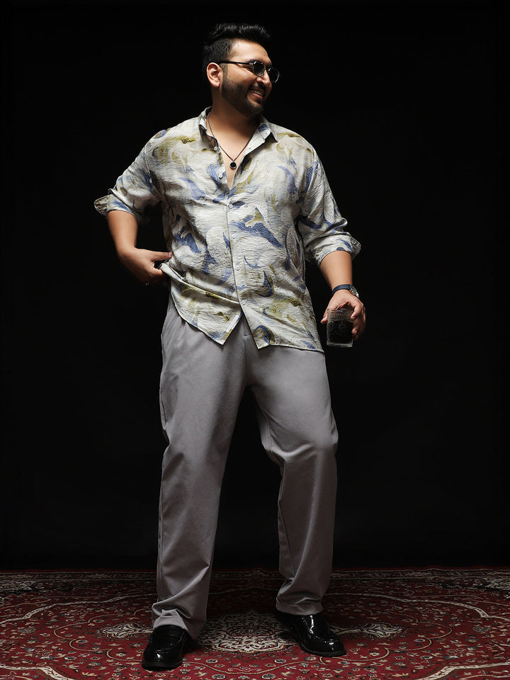 Waterbrush-Imprint Dobby Shirt