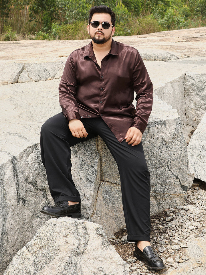 Gleaming Crushed-Satin Shirt