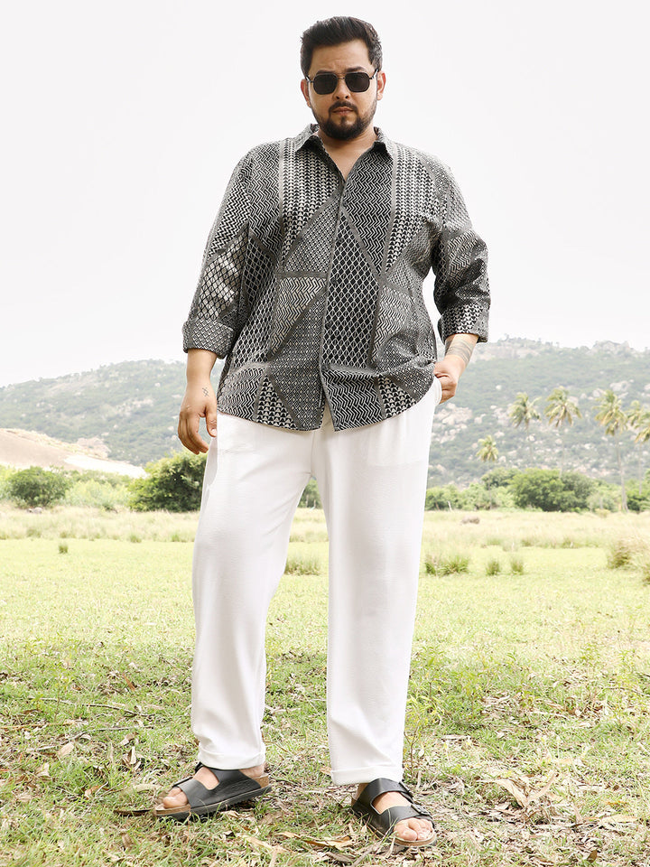 Mono-Kaleidoscopic Jacquard Shirt