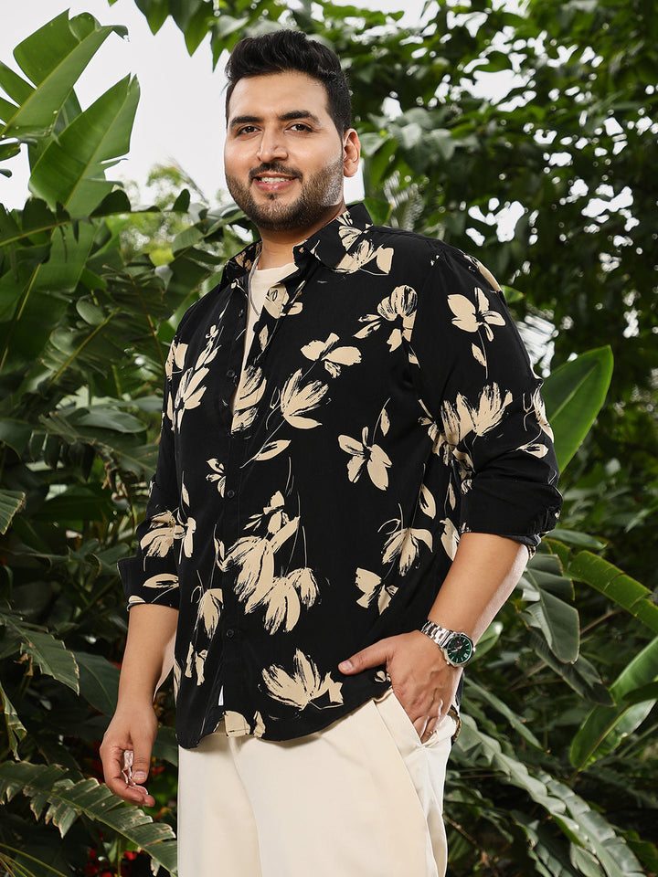 Contrast-Petalia Imprint Shirt