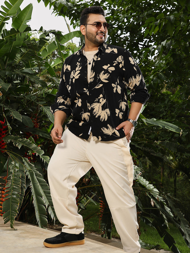 Contrast-Petalia Imprint Shirt