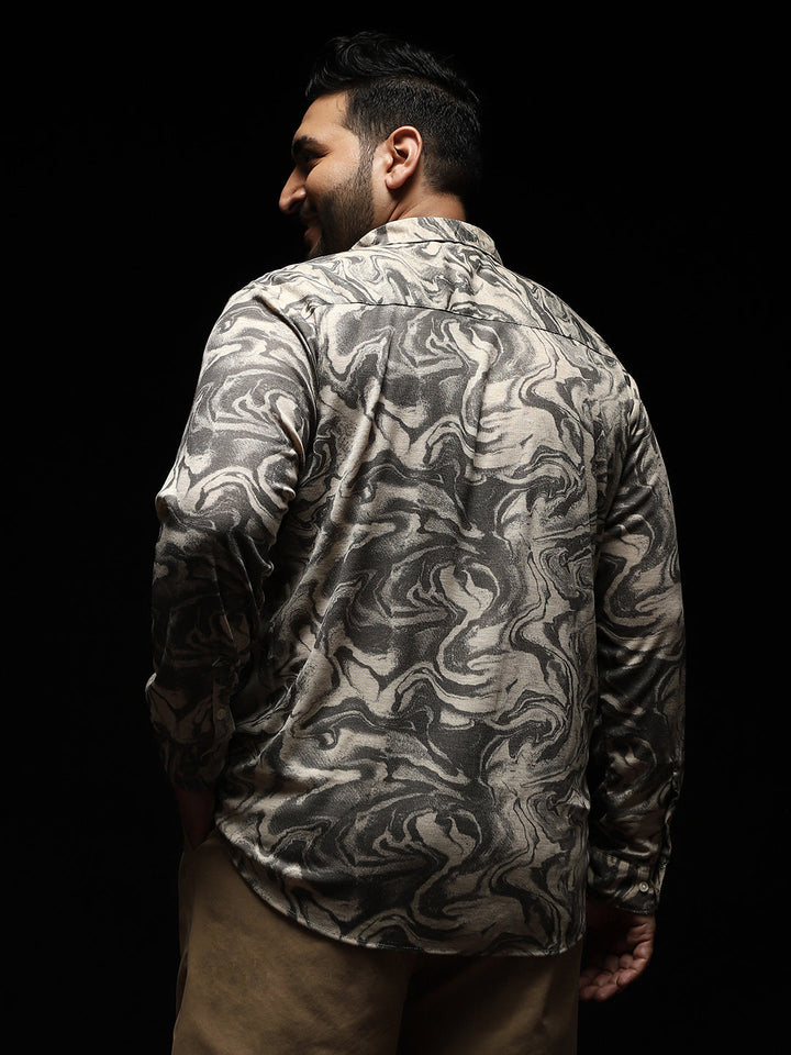 Fluid-Marble Textured Shirt