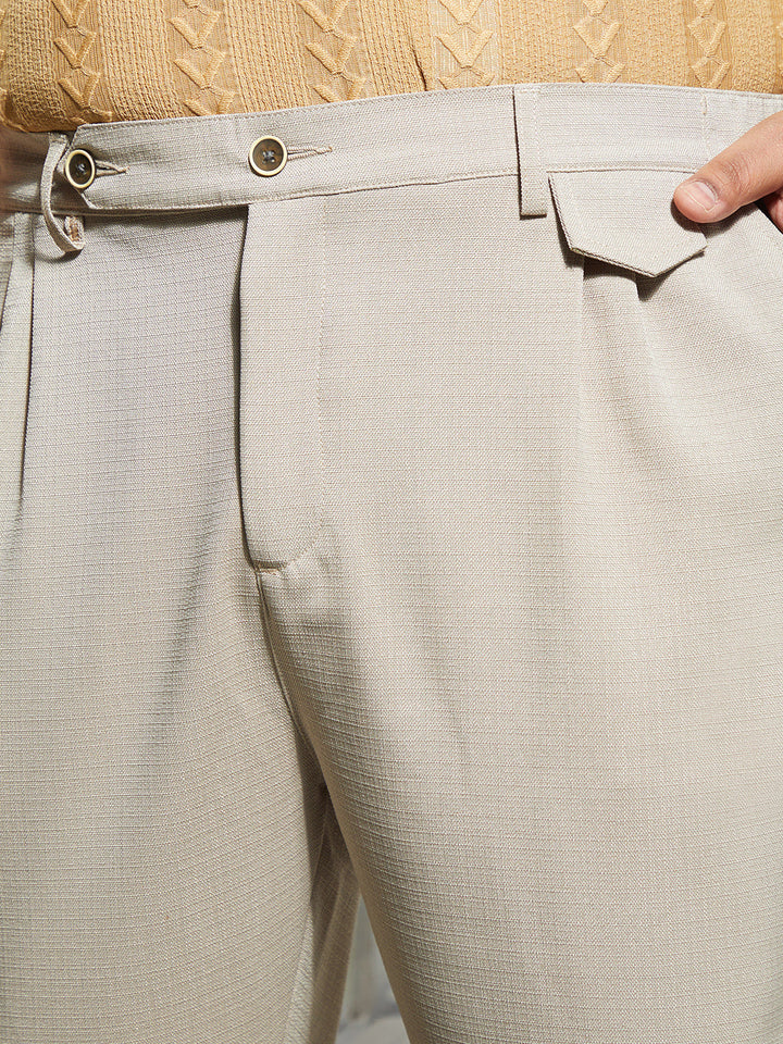 Tailored Linen-Blend Trousers