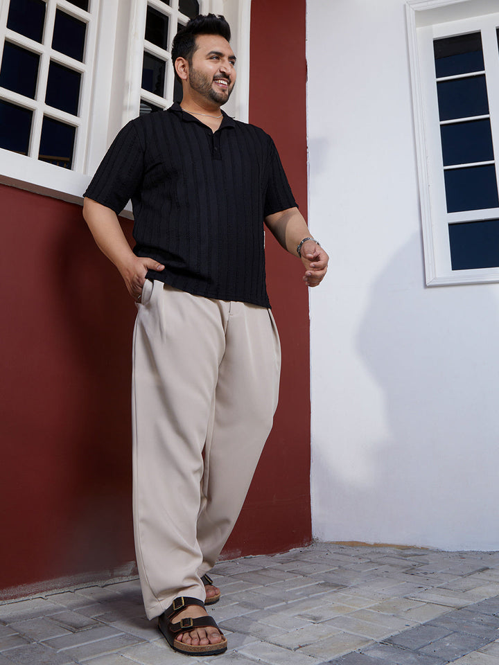 Straight Pleated Trousers