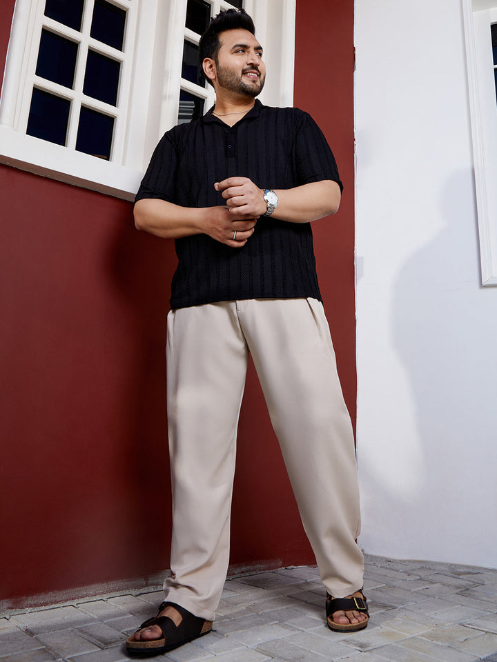 Straight Pleated Trousers