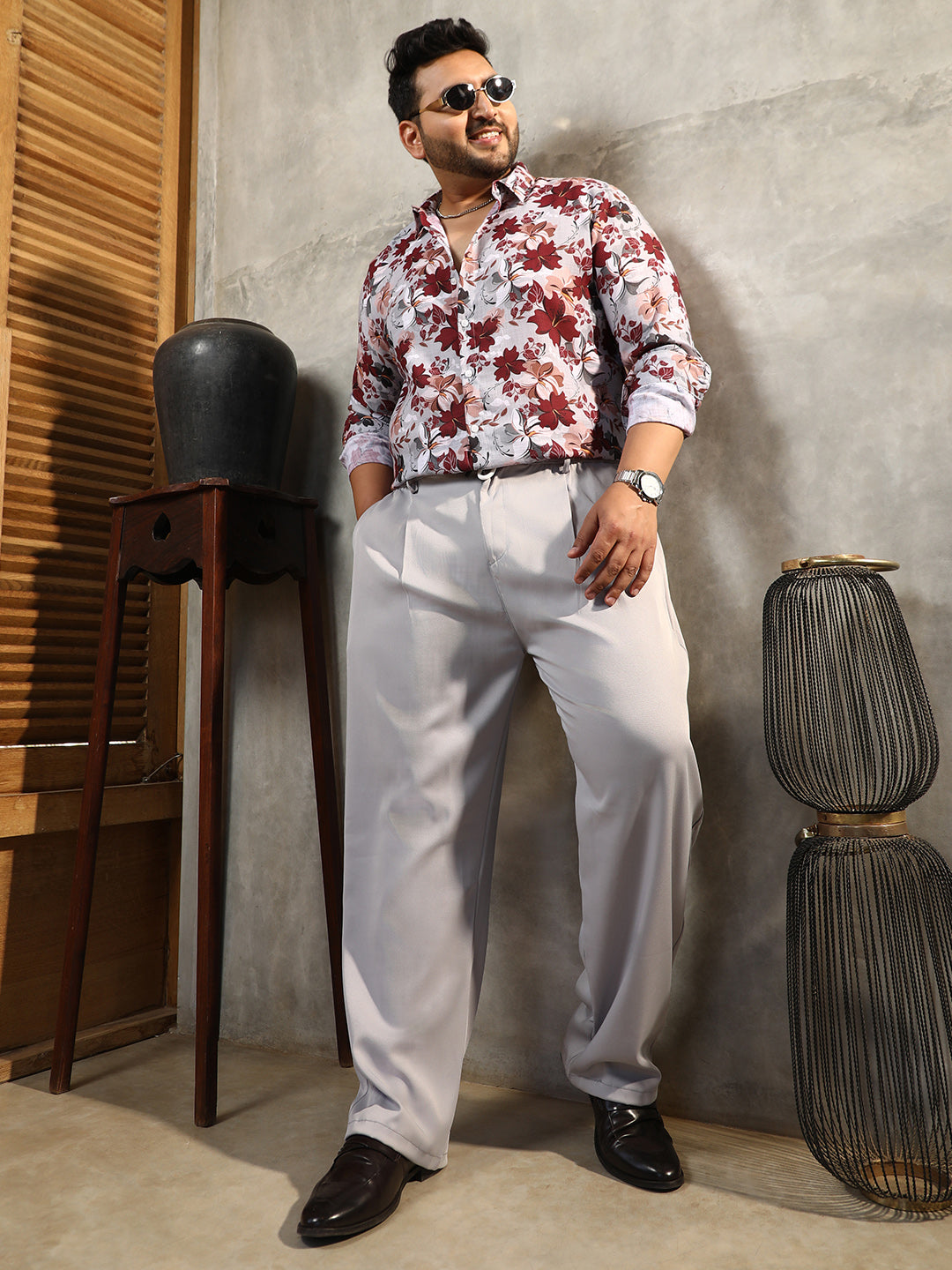 Straight Pleated Trousers