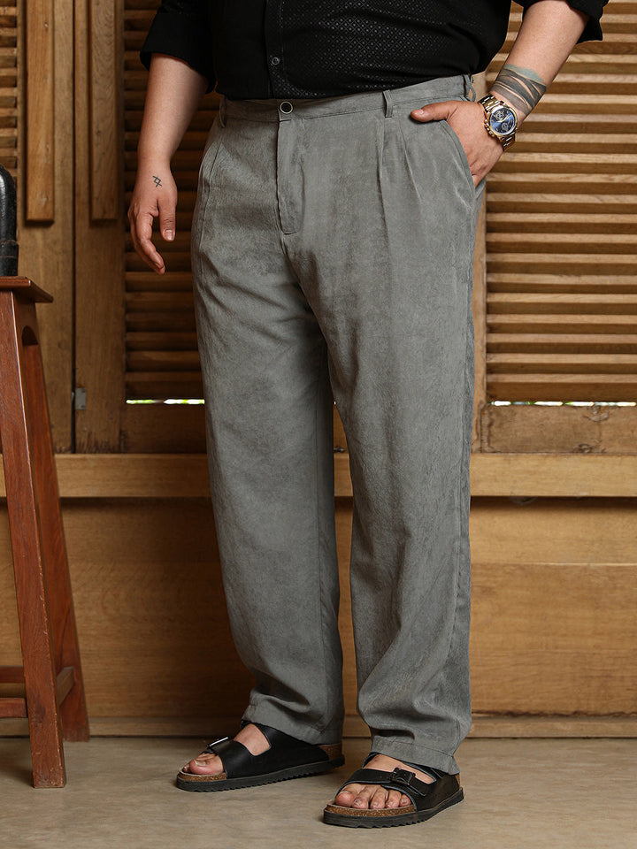 Velvet Pleated Trousers