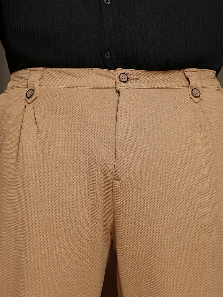 Twill-Pleated Trousers