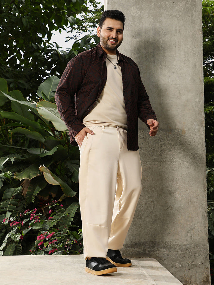 Twill-Panelled Chino Trousers