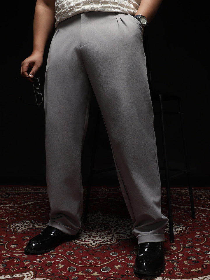Extended-Waistband Straight Trousers