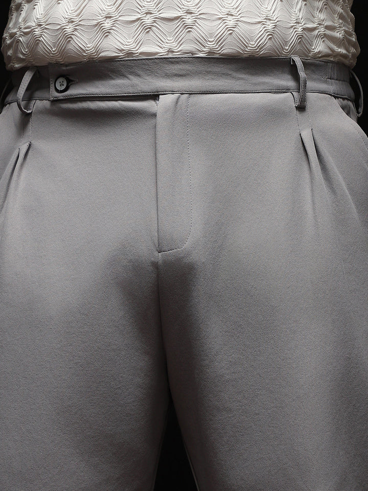 Extended-Waistband Straight Trousers