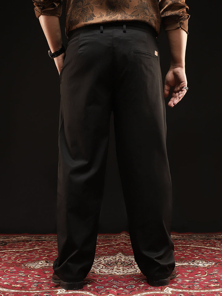 Straight-Fit Pleated Trousers