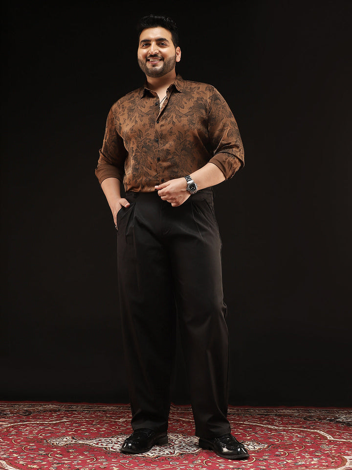 Straight-Fit Pleated Trousers