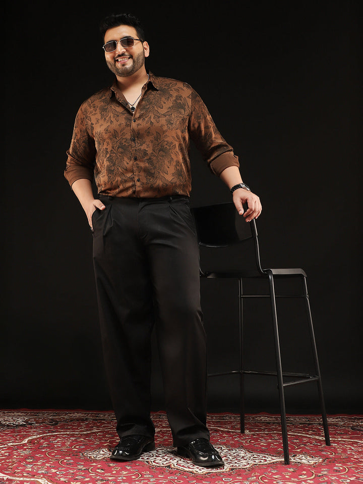 Straight-Fit Pleated Trousers