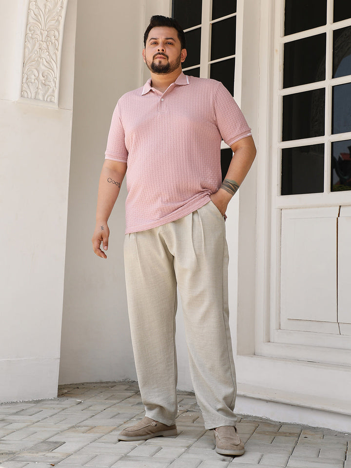 Interweave-Textured Polo T-Shirt