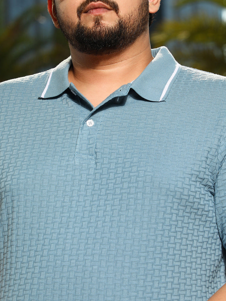 Interweave-Textured Polo T-Shirt