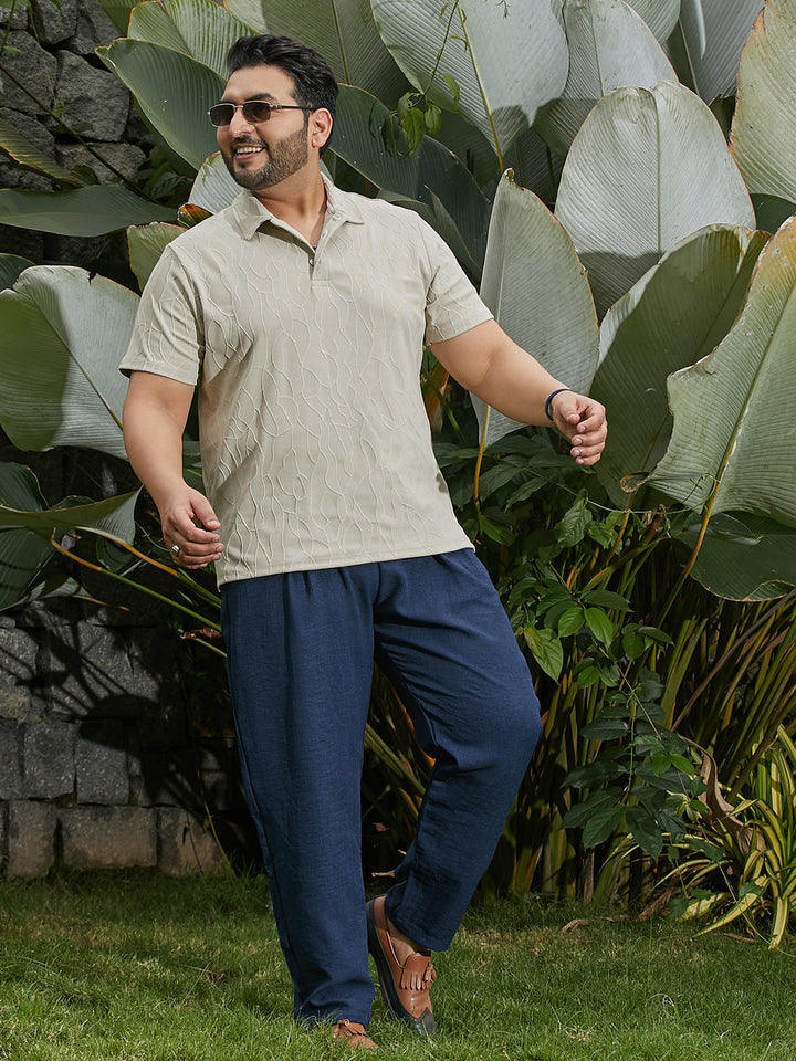 Veined-Tactile Polo T-Shirt
