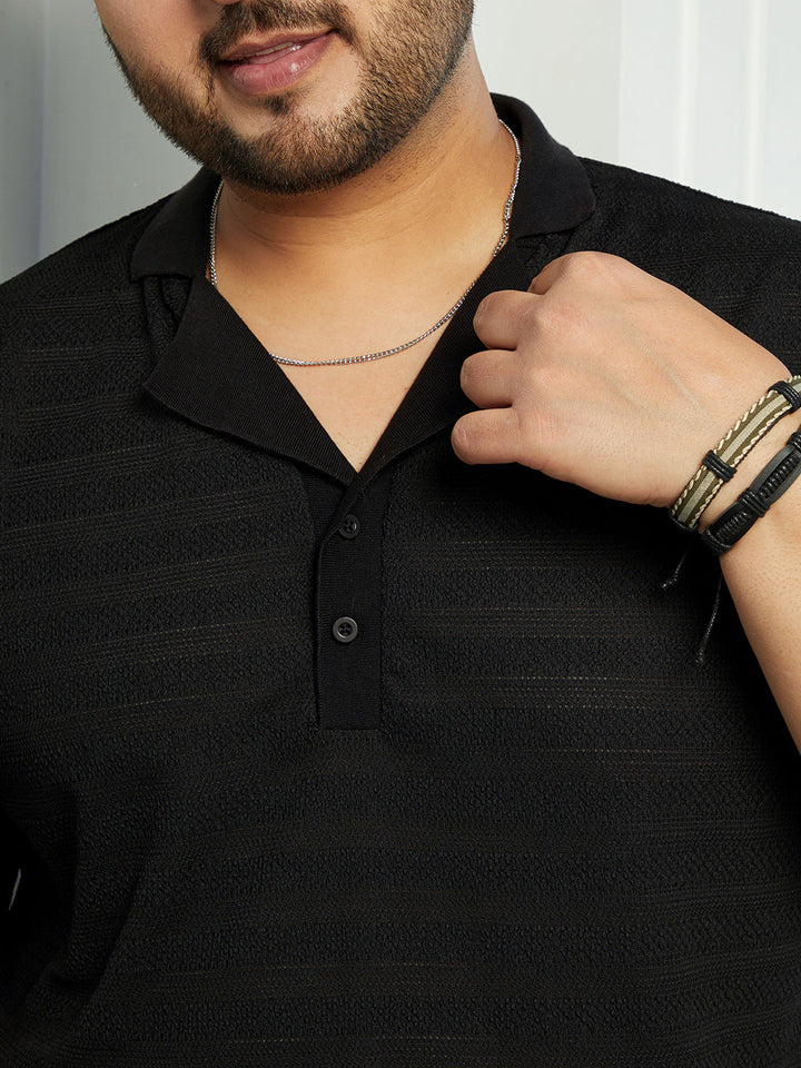 Panel-Tactile Cuban Polo T-Shirt